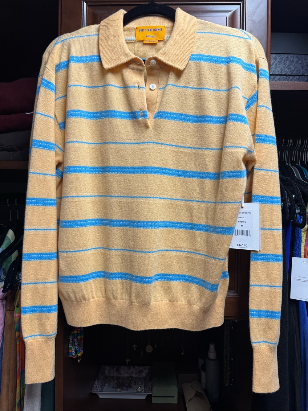 Guest In Residence NWT Collegiate Stripe Sweater - Sorbet Combo - M